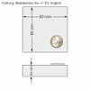 Square Acrylic Block 80 x 80 x 20 mm Transparent,