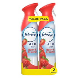 Febreze Air Mist Air Freshener Spray, Odor-Fighting Room Spray, Air Fresheners for Home and Bathroom and Kitchen, Aerosol Can, Berry & Bramble Scent, 8.8oz, 2 Count