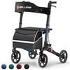 Rollator Walkers for Seniors with Seat, No Assembly Foldable 8"