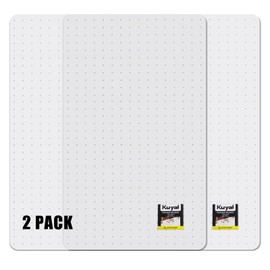 Kuyal Office Chair Mat for Carpet, Set of 2, 40x48 Clear Heavy Duty Computer Chair Mat, Under Desk Protector Carpeted Floors Mat, Easy Chair Movement,Ship Flat