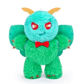 FRANKIEZHOU Emerald Moth Stuffed Animal Toy - 6.3in Green with Lanyard, Moth Plush Toy, Cute Doll, Children's Gift, Bag Decoration