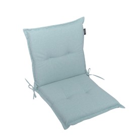 LILENO HOME Garden Chair Cushions in Aqua [Set of 1 - Low-Back] - Comfortable Loungers as Seat Cushions for Garden Furniture - Chair Cushion for Garden Chairs and Folding Chairs MAR