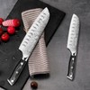 MOSFiATA 7" Santoku Knife with 5.5inch Santoku Knife, German High