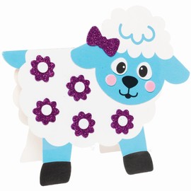 Baker Ross Lamb Easter Cards - Pack of 6, Card Crafts for Children (FC485)