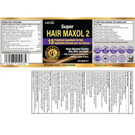 Herba Hair Growth Vitamins with Biotin for Hair Growth for Men and Women | 13 Natural Ingredients for Hair Regrowth for Men & Women | 60 Vegetable Capsules | Herba Hair Maxol 2