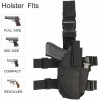 Unbranded Adjustable Tactical Right Drop Leg Holster Pistol Gun Thigh