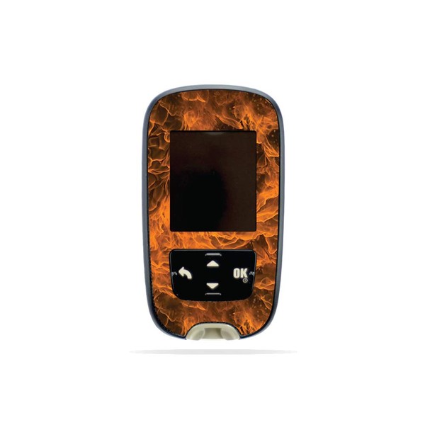 MightySkins Skin Compatible with Accu-Chek Guide - Burning Up |