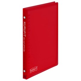 Maruman F091-01 Kurufit Loose Leaf Binder, A5, 20 Holes, Red