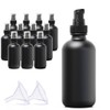 12Pack 120ml Matte Black Glass Pump Bottle with Black Pump