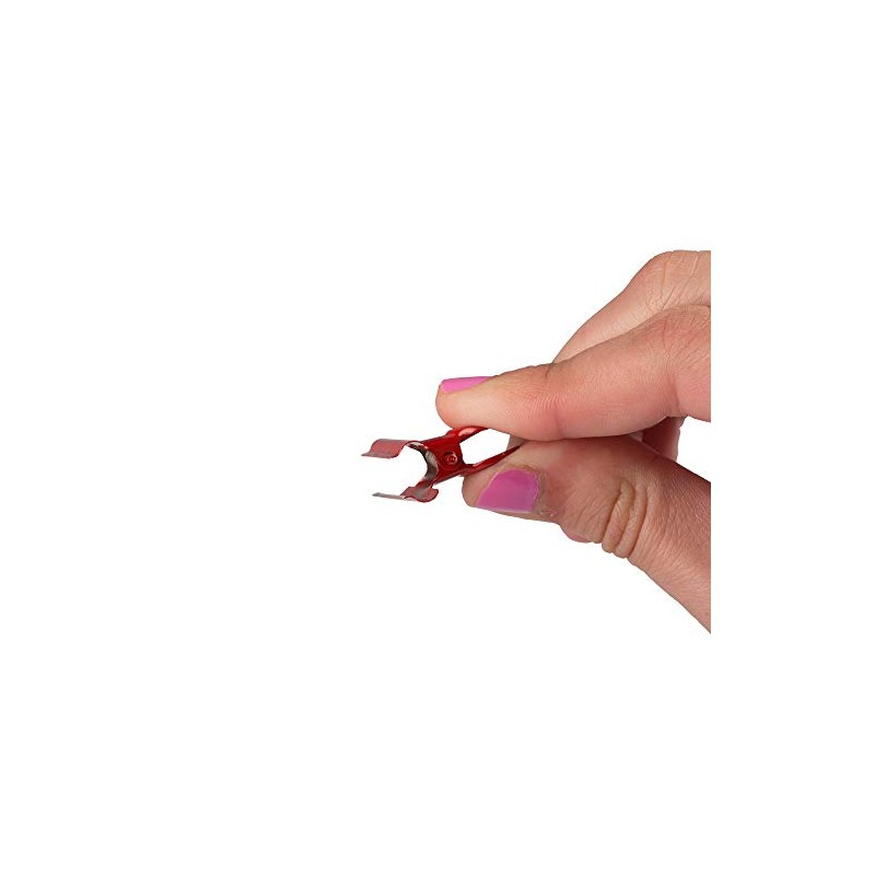 JAM Paper - Clips de bulldog, Rojo, Small (22mm)