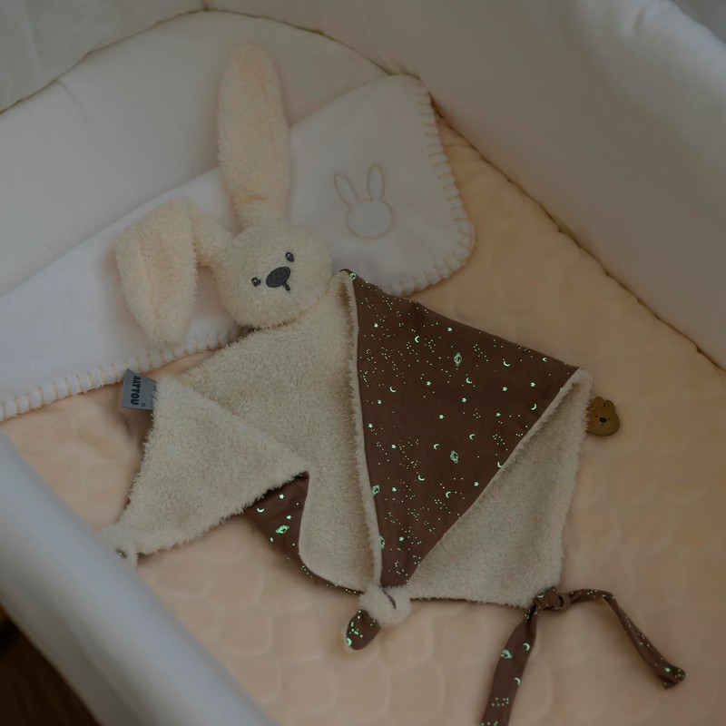 Nattou Big Comforter Doudou Rabbit Lapidou Vanilla 65 cm