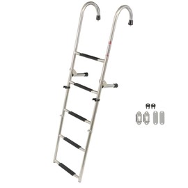 GXYWADY 2 Step+3 Step Stainless Steel Telescoping Ladder Replacement for Pontoons RVs Ships Swimming Pool Dock Marine Boat Kayat
