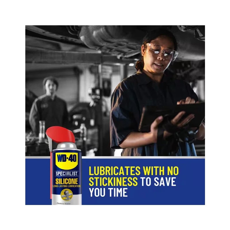 WD-40 11 oz. Silicone, Quick-Drying Lubricant with Smart Straw Spray