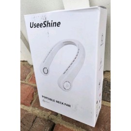 UseeShine Portable Adjustable USB Rechargeable Neck Fan Bladeless, 3 Speeds, Traveling NEW