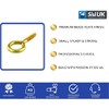 SISI UK Eye Screw Hooks Brass Plated Hook Eye Bolts