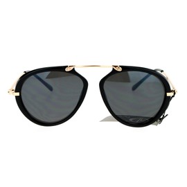 Vintage Fashion Aviator Sunglasses Womens Retro Style Aviators UV 400 Black Gold