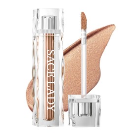 SACE LADY Liquid Eyeshadow, Lasting Pigmented Waterproof Eye Glitter Makeup Cream, Metallic Smooth Eye Shadow Eyeliner Cosmetics, 0.12Fl Oz (#01)