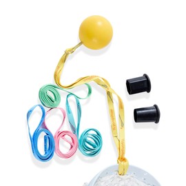 Yuyongshuai Lacrosse Training Equipment,Lacrosse Practice Cradling, Lacrosse Rebounders for Youth, Includes: 1 Ball, 5 Ropes, 2 Rubber Sleeves.