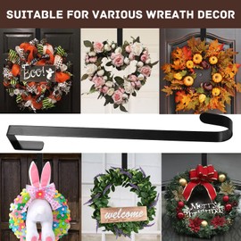 Aruicheng Wreath Hanger for Front Door 31X5 CM Over The Door Hooks Wreath Holder Metal Door Hanger Hook Wreath Hooks for Christmas Home Office Wall Wedding Wreaths Decor