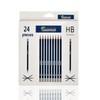 ARPAN Pencils, HB School Eraser tip 24 Pencils, Snap-Resistant &