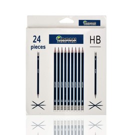 ARPAN Pencils, HB School Eraser tip 24 Pencils, Snap-Resistant & Long Lasting for Children, Teenagers - Adults, Ideal for Drawing, Writing, Office Desk,Work