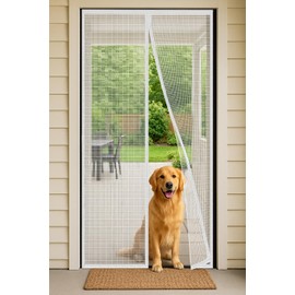 Magnetic Screen Door 39"W x 82"H, Fits Door Size 36-38" W x 80" H, Heavy Duty Fiberglass Moustiquaire Magnétique, Screen Mesh with Automatic Block Closure, Walk Through Easily for Kids Pets