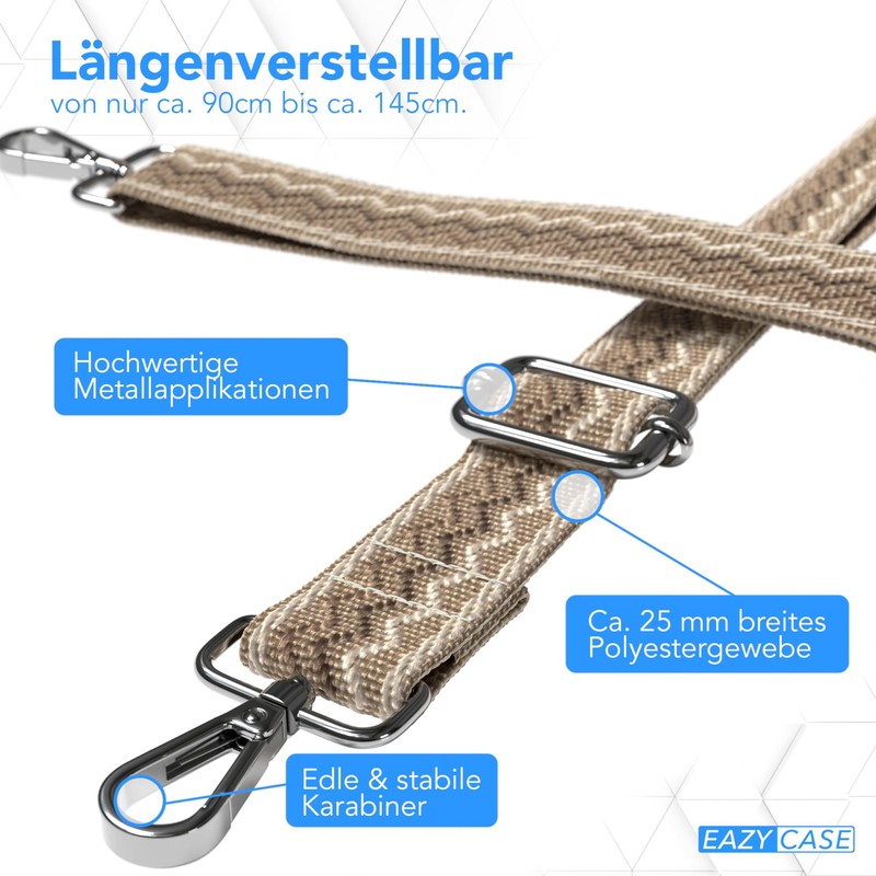 EAZY CASE - Adjustable Bag Strap, Replacement Strap for Handbags,