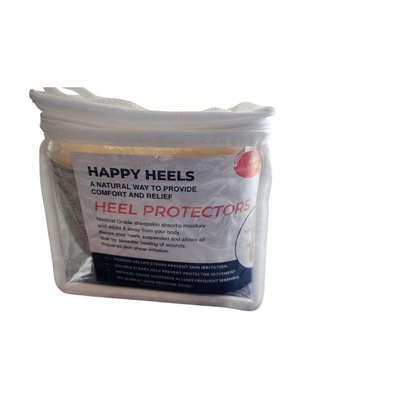 Genuine Sheepskin Heel Protector Pad – Soft Wool Cushion for