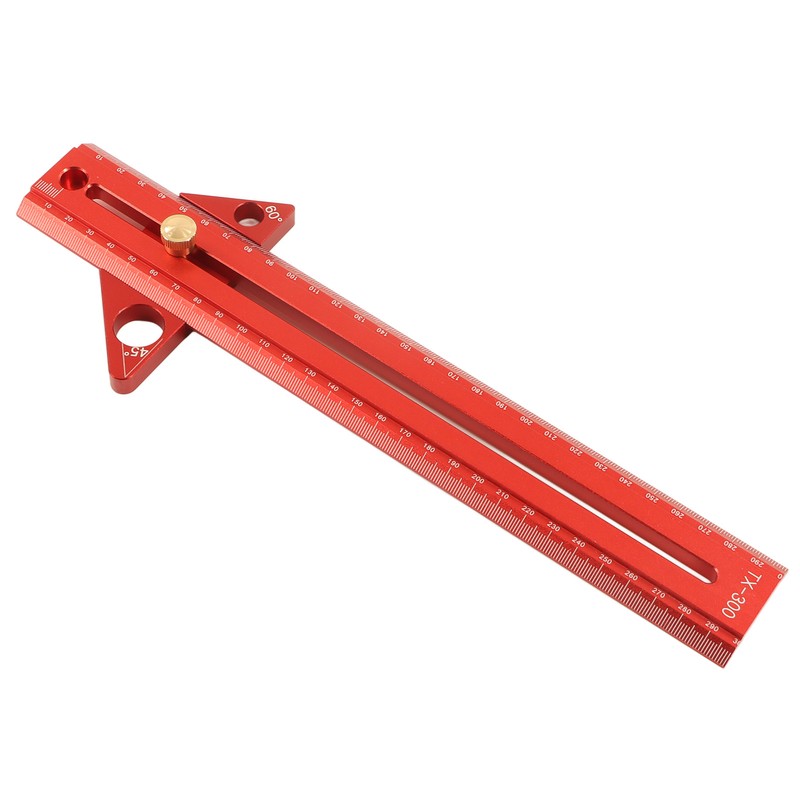 Woodworking T Track Ruler Multifunctional Aluminum Alloy Portable Wood Measuring