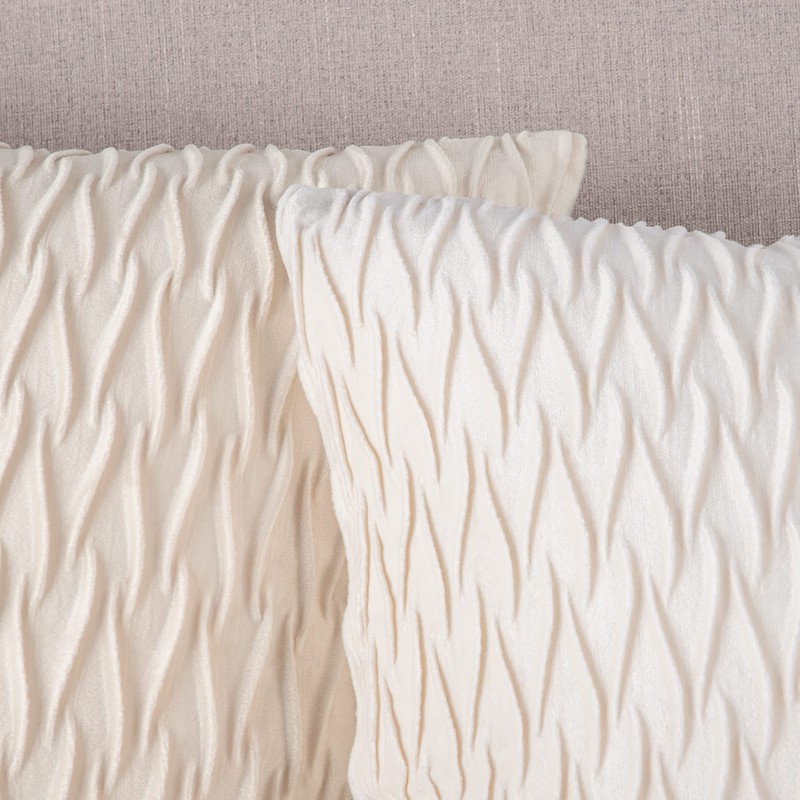 Madizz クッションカバー 2枚セット 北欧 柔らかい ビロード無地 背当て 装飾 枕カバー 座布団カバー