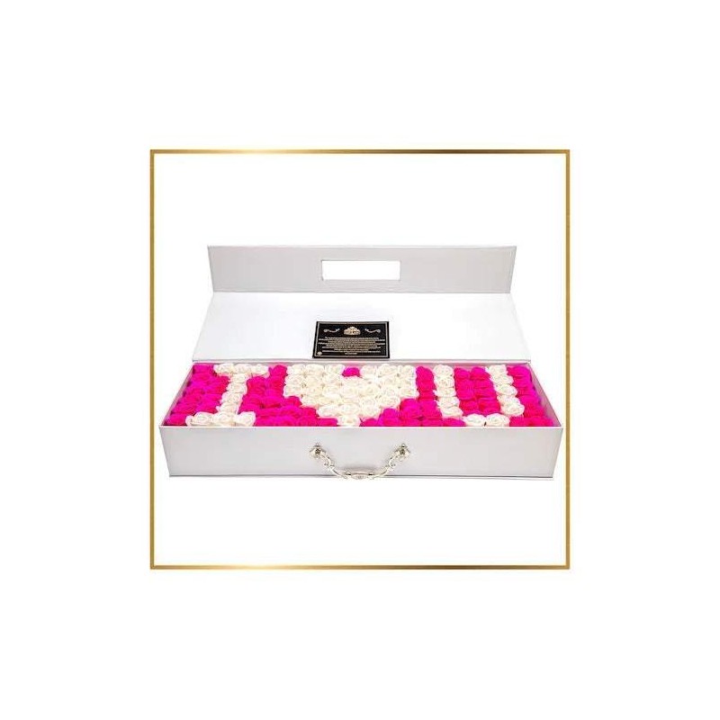 Love Suitcase - Color: Pink and White