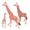 3pcs Giraffe Figurines Simulation Innovative Educational Giraffe Family Action Figure