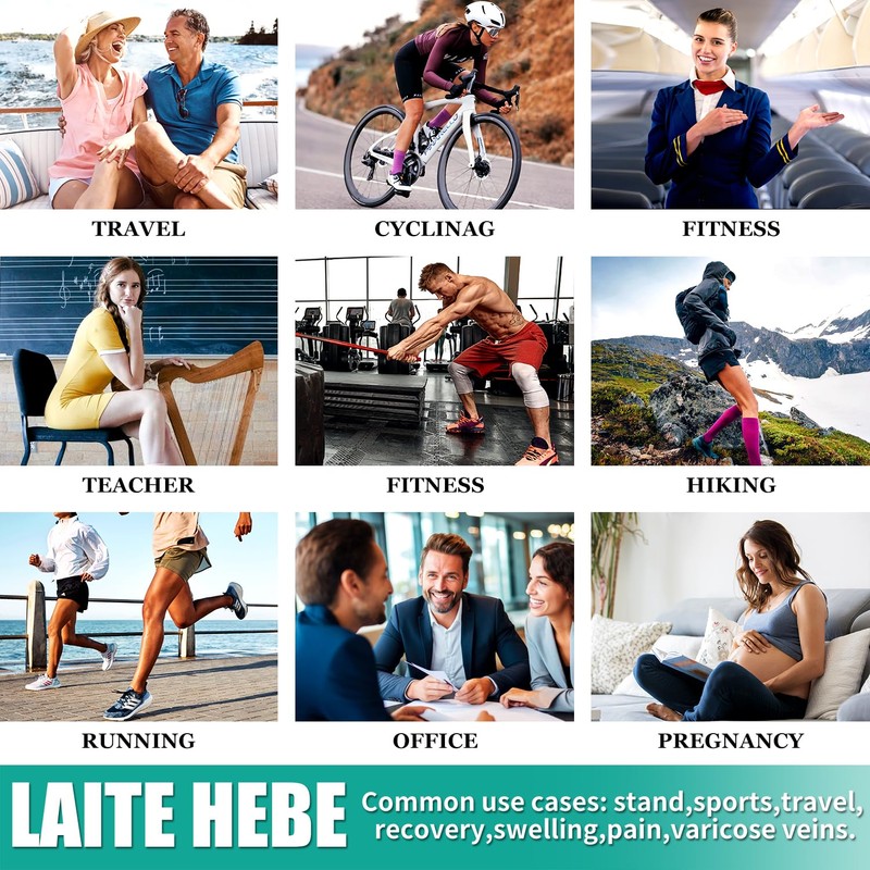 Laite Hebe 3 Pack Compression Sock-Compression Sock For Women and