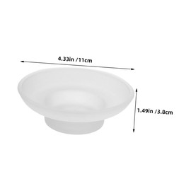 MAGICLULU Frosted Glass Soap Dish Round Bathroom Replacement Soap Holder For Bathroom Vanities Countertops And Kitchen Sinks