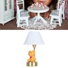 1: 12 Scale Dollhouse Bear Table Decor Realistic LED Lamp