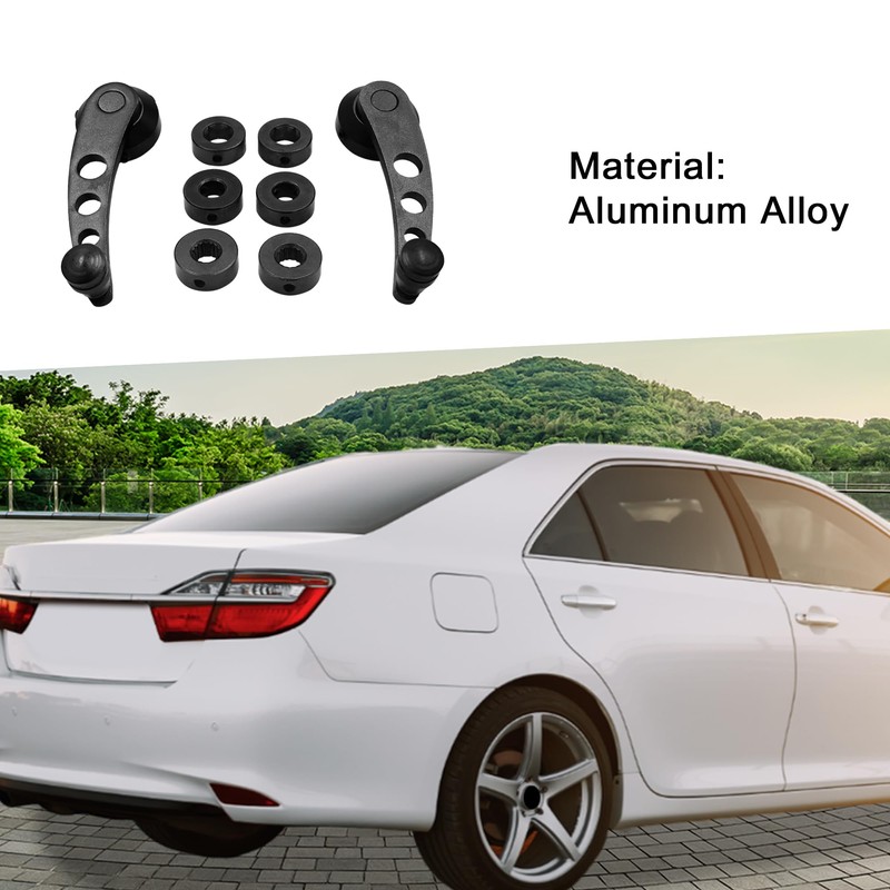 A ABSOPRO Car Door Handle Cranks Universal Window Winders Black