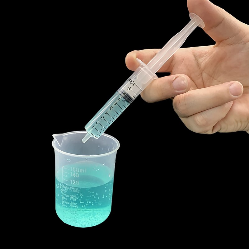 10ml Syringe for Liquid, Oral, Scientific Labs, Measurement, Dispensing, with