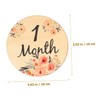 SUPVOX 18pcs Wooden Milestone Discs Charming Monthly Milestone Cards for