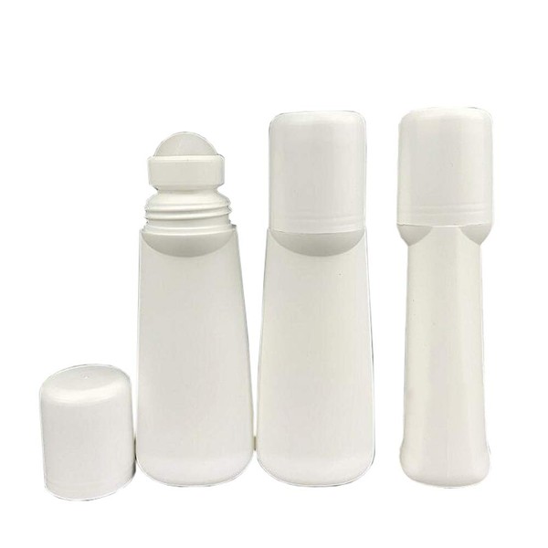 lasenersm 3 Pieces 3.38oz /100ml Disposable Empty Roll On Bottles Plastic Roller Bottle Plastic Rollerball Bottles Leak-Proof DIY Deodorant Containers for Essential Oil Perfumes Balms Thin-Waist Style