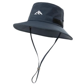 Comhats Waterproof Bucket Hat for Men Women, Outdoor Hat for Walking Golf Safari Fishing Hiking - Rain Hats - UPF 50+ Sun Hat Adjustable, Packable, Windproof Navy L