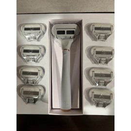 Flamingo Taro Rose Gold 9x Cartridges + Shower Holder Women's Razor Shaver Set