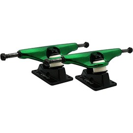 Core Skateboard Trucks 5.0 (7.75") Anodized Green/Black Base, Premium Bushings