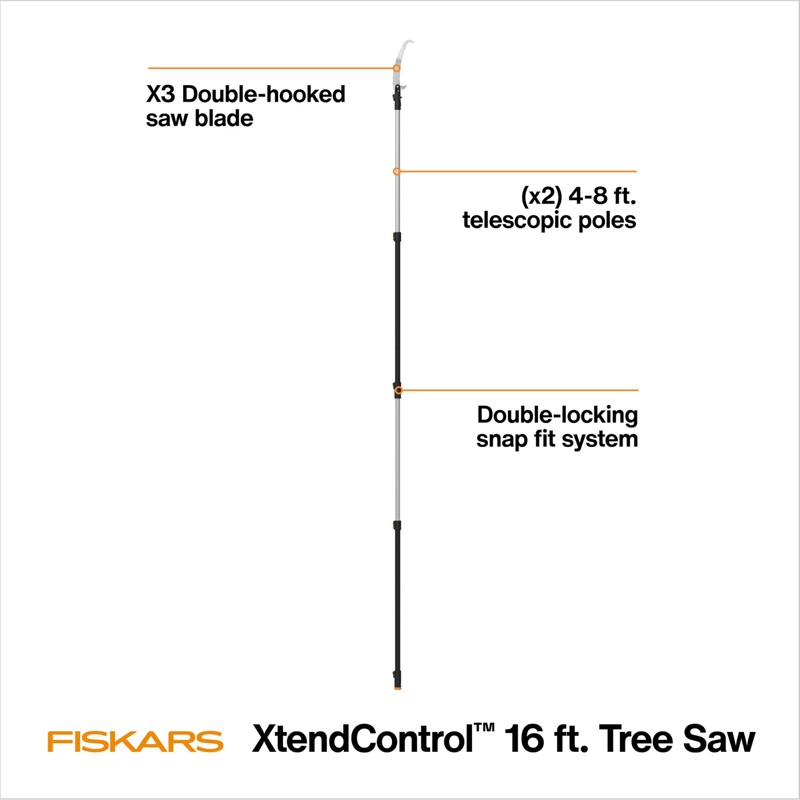 Fiskars XtendControl Extendable Tree Pruner (16 ft), Adjustable Branch Trimmer