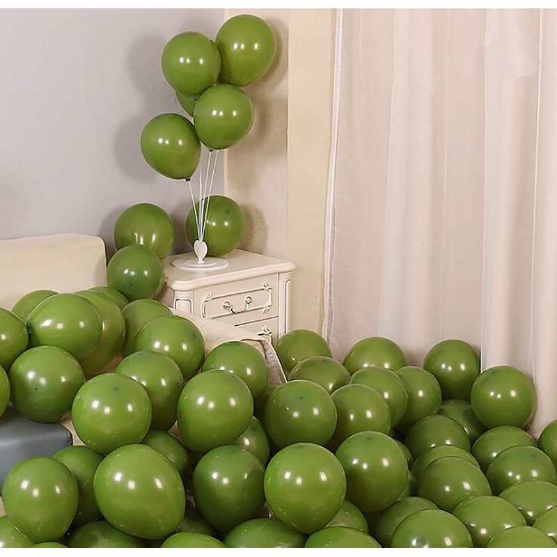 60 Pcs Olive Green Tan Brown Nude Cream Balloons Bouquet