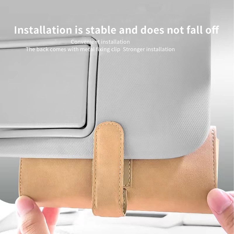 FLYAMAPIRIT Car Glasses Case Sun Visor Sunglasses Holder with Magnetic