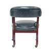 Oakestry Ivy League Executive Captains Chair Blue Frame Upholstered Leather