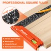 Preciva 12” Carpenter Square Ruler - Aluminum Alloy Framing Square,