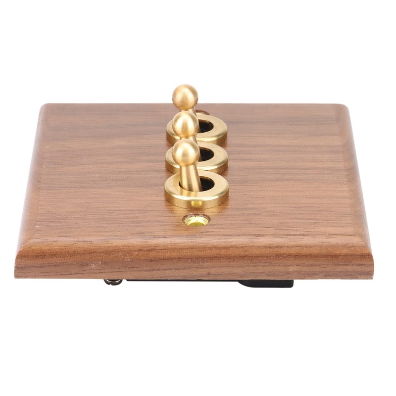 Oewnvmd Retro American Industrial Style Light Switch Socket, Solid Wood