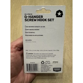 Unbranded 20 PCS Q-Hanger Screw Hooks - Black