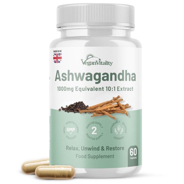 Ashwagandha High Strength - Cortisol Reducing Supplement - Vegan Vitality's